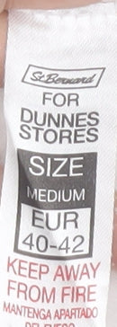 Dunnes Stores Women White Cotton Embroidered Sleeveless Tunic Blouse M