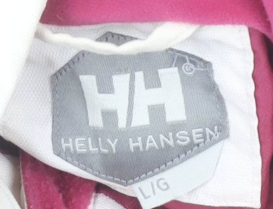 Helly Hansen Women's White Hooded Puffer Jacket L Winter Down Coat