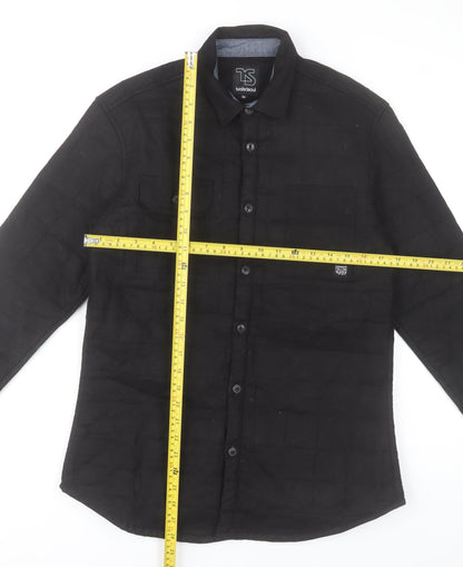 Twistedsoul Men's Black Quilted Cotton Casual Jacket M