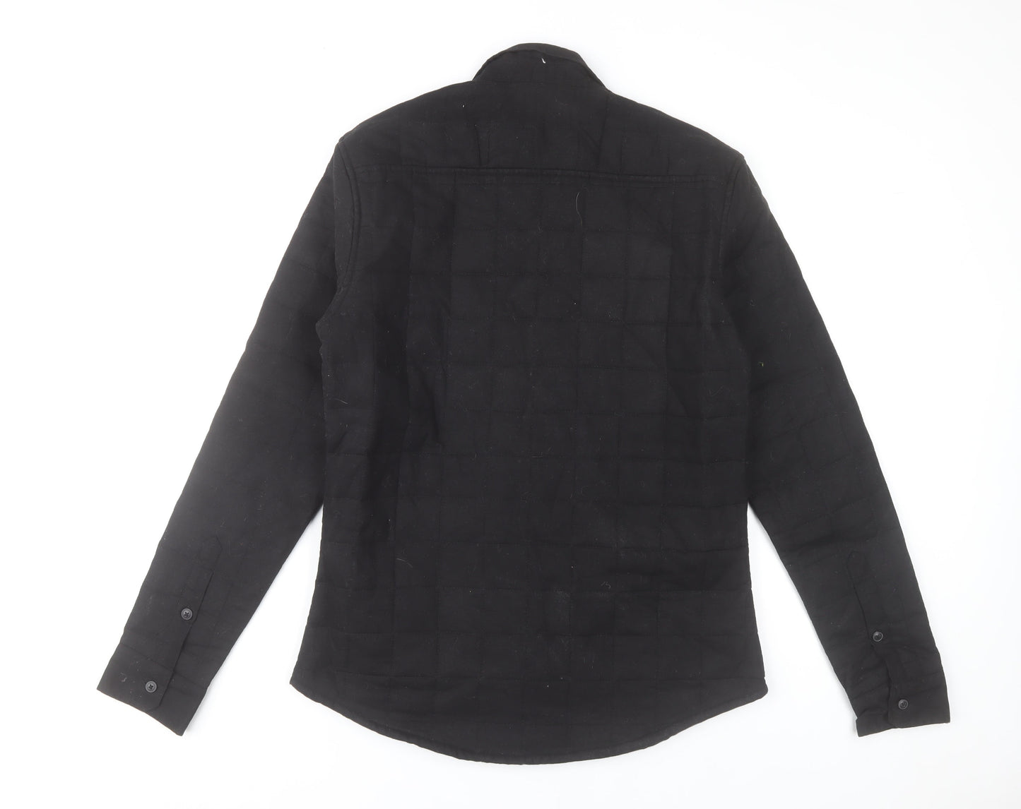 Twistedsoul Men's Black Quilted Cotton Casual Jacket M