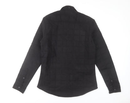 Twistedsoul Men's Black Quilted Cotton Casual Jacket M