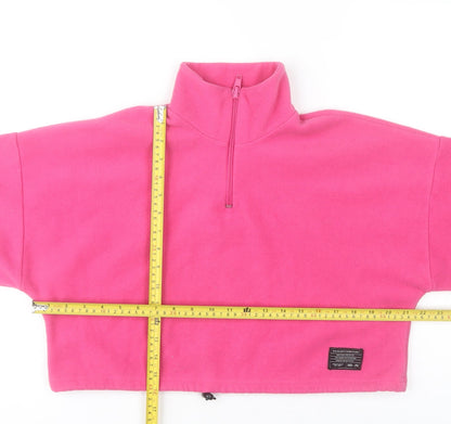 Urban Outfitters Women’s Pink Fleece 1/4 Zip Pullover Sweatshirt S