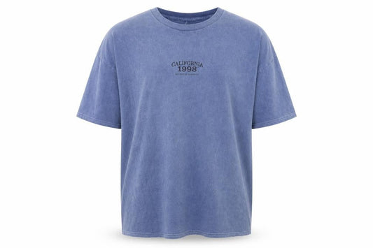 New Look Men Blue California 1998 Crew Neck Cotton T-Shirt Size L