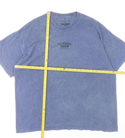 New Look Men Blue California 1998 Crew Neck Cotton T-Shirt Size L