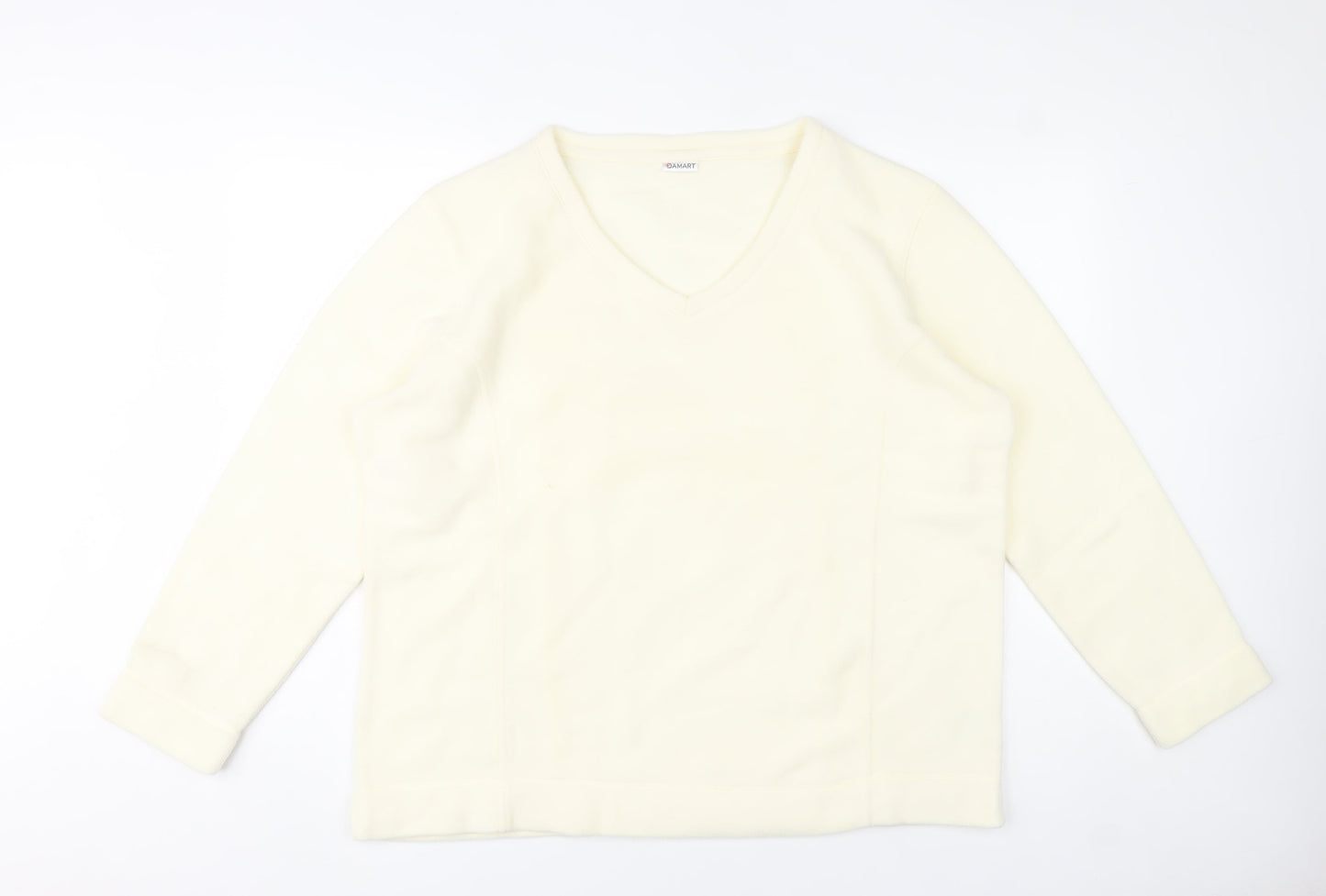 Damart Women Ivory Fleece Pullover Sweatshirt UK 18/20 L