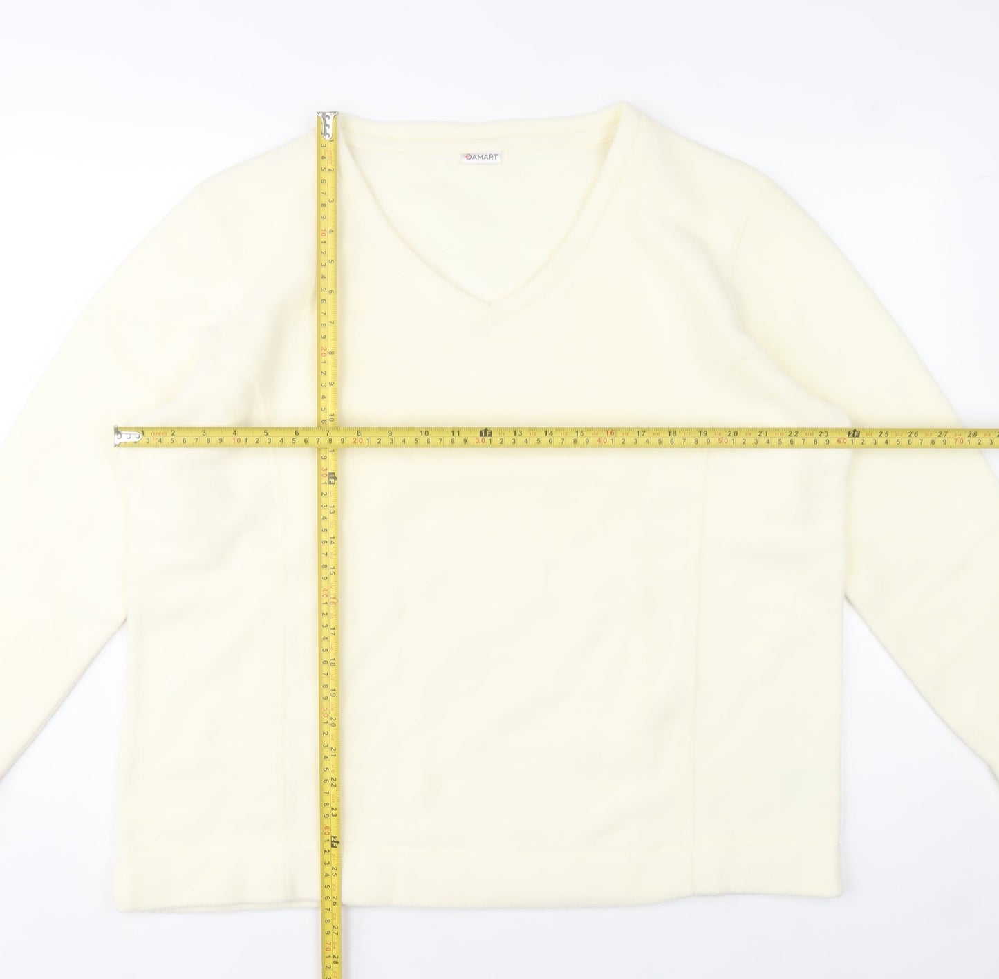 Damart Women Ivory Fleece Pullover Sweatshirt UK 18/20 L