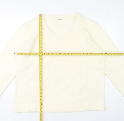 Damart Women Ivory Fleece Pullover Sweatshirt UK 18/20 L