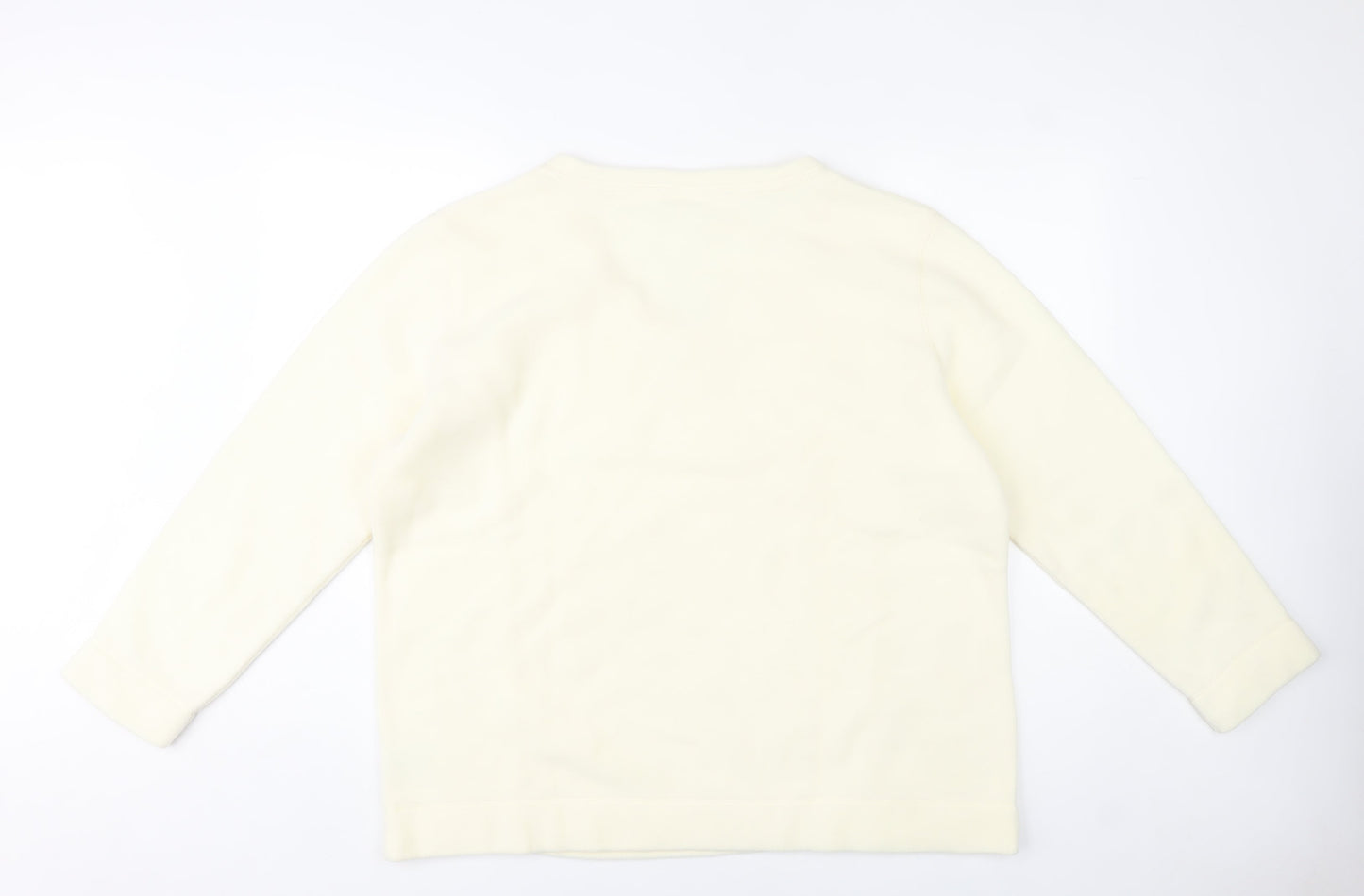Damart Women Ivory Fleece Pullover Sweatshirt UK 18/20 L
