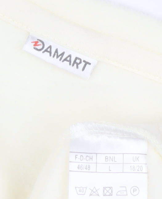 Damart Women Ivory Fleece Pullover Sweatshirt UK 18/20 L