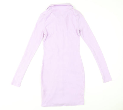 PrettyLittleThing Women’s Purple Collared Shirt Dress UK 8