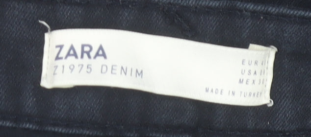 Zara Women’s Blue Skinny Stripe Jeans Size 10 Slim Fit Denim