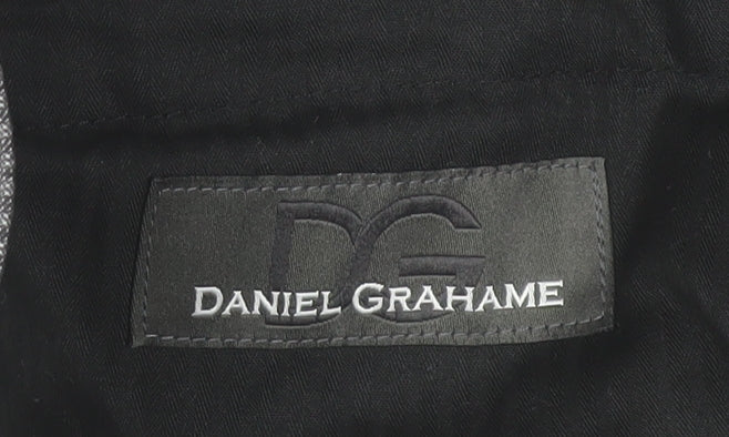 Daniel Grahame Men's Grey 42S Regular Fit Dress Trousers