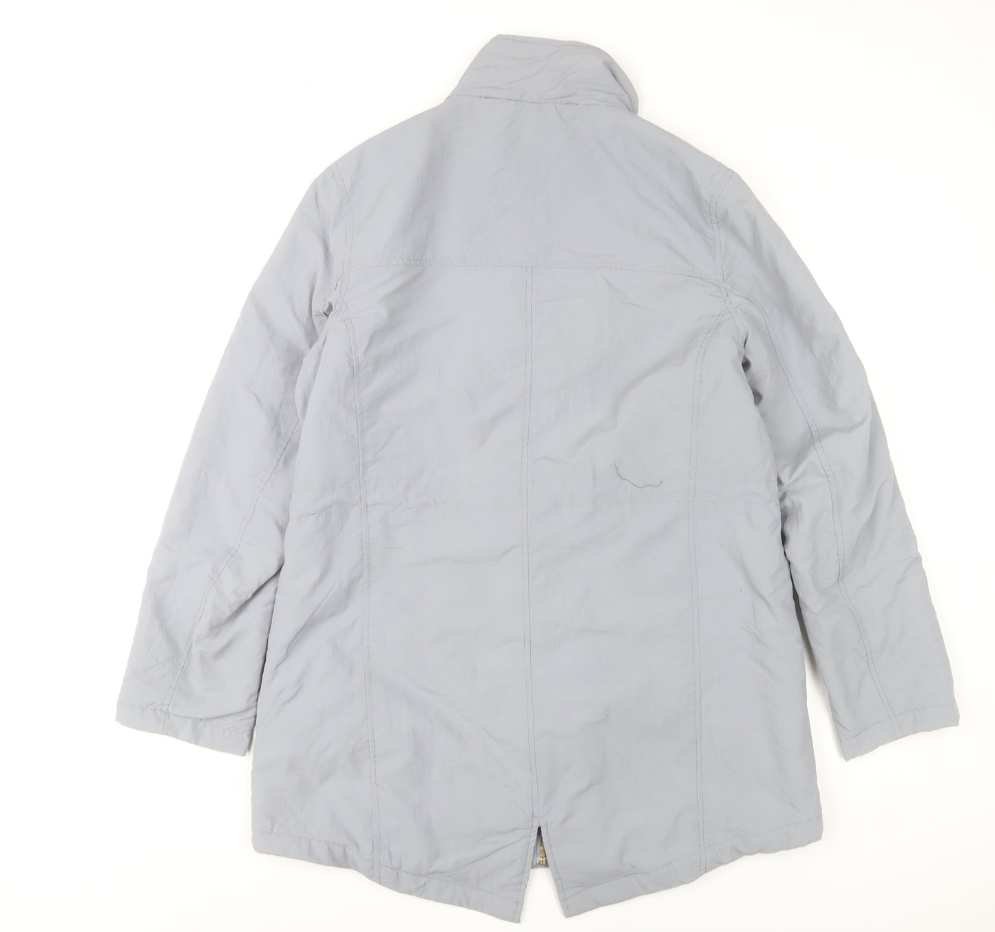 Anthology Women’s Grey Parka Jacket Size 12 Nylon Mid-Length