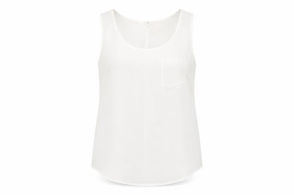 Oasis Women’s White Sleeveless Chiffon Tank Top Size 10