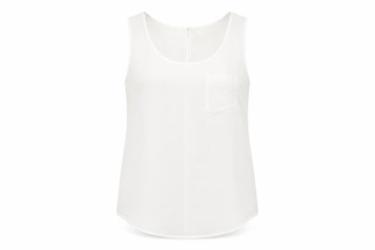 Oasis Women’s White Sleeveless Chiffon Tank Top Size 10