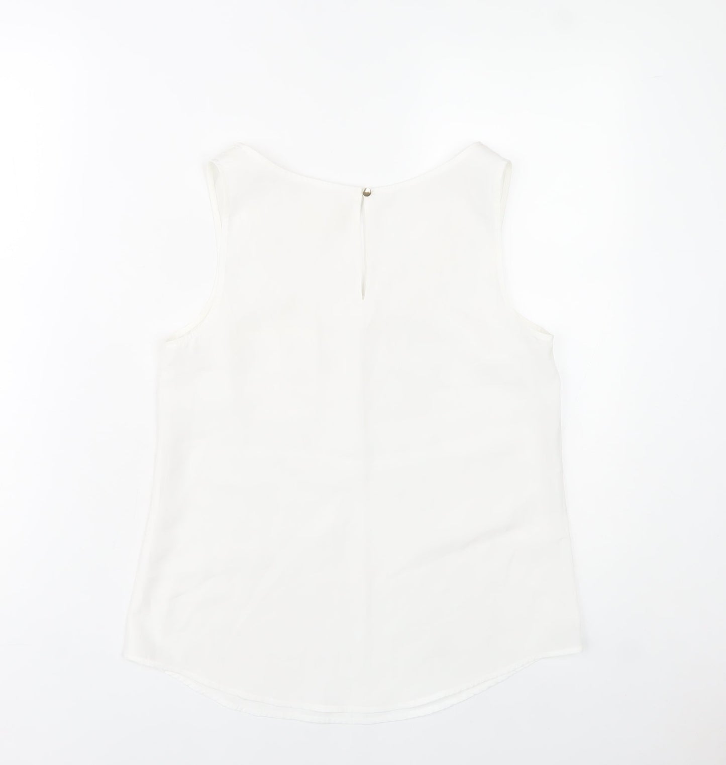 Oasis Women’s White Sleeveless Chiffon Tank Top Size 10
