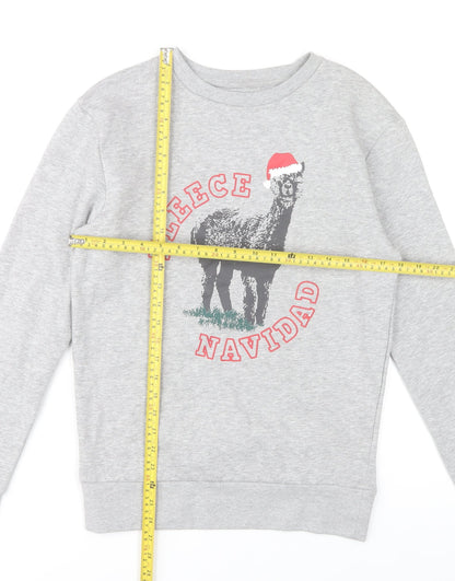 Dunnes Stores Men's Grey Christmas Sweatshirt XS Crew Neck Pullover