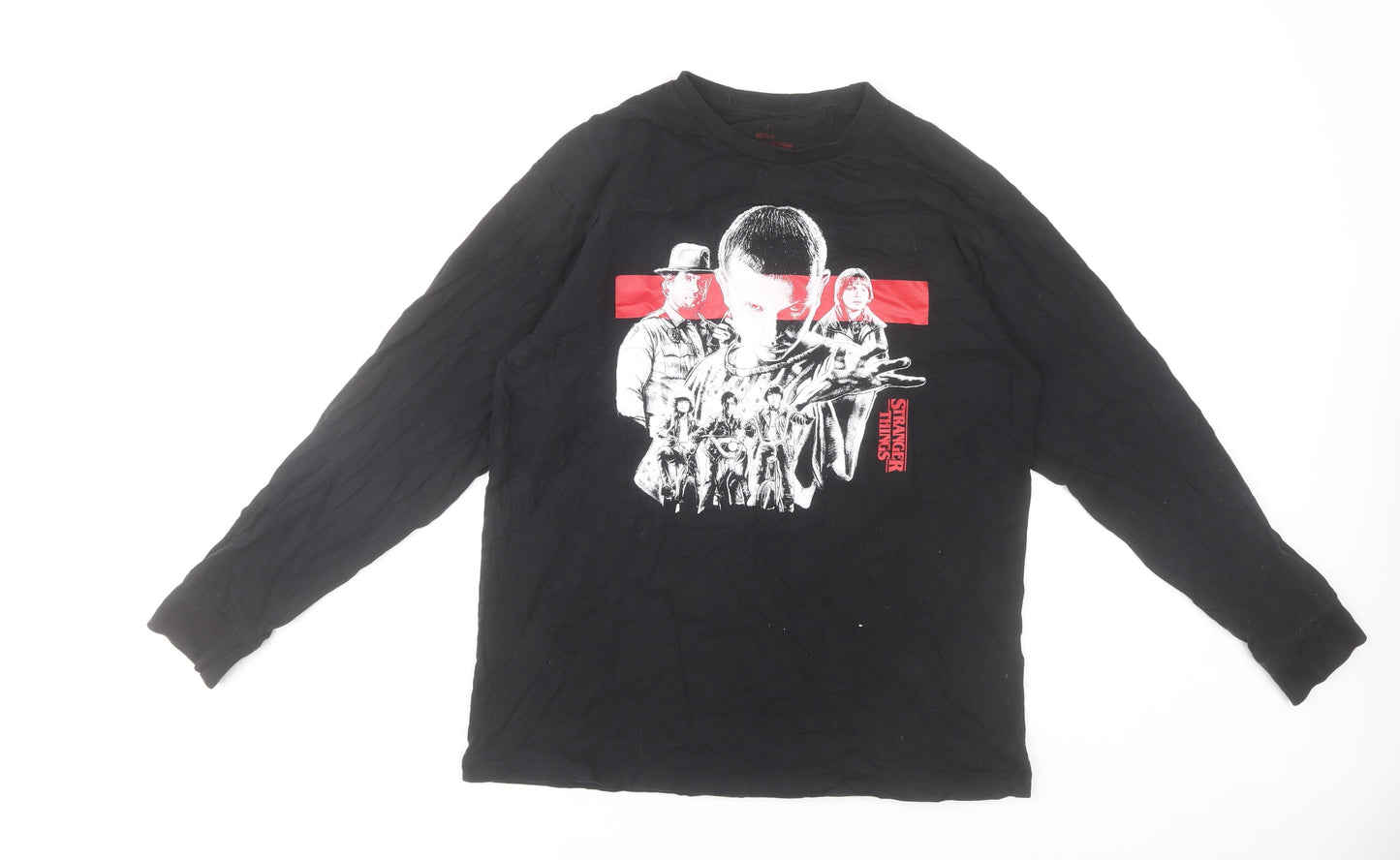 Netflix Stranger Things Black Long Sleeve Women's T-Shirt Size L