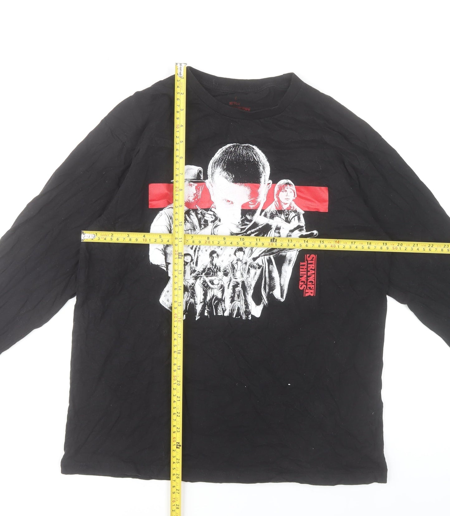 Netflix Stranger Things Black Long Sleeve Women's T-Shirt Size L