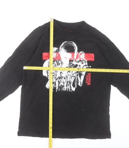 Netflix Stranger Things Black Long Sleeve Women's T-Shirt Size L