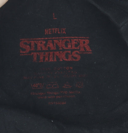 Netflix Stranger Things Black Long Sleeve Women's T-Shirt Size L
