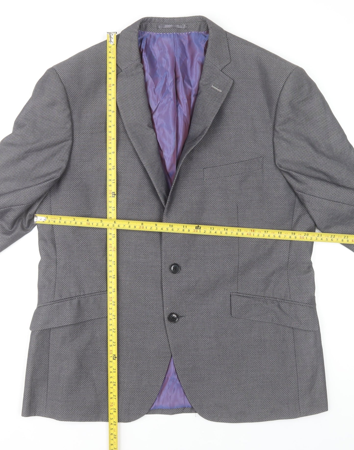 Daniel Grahame Men's Grey 42S Classic Fit Blazer Jacket