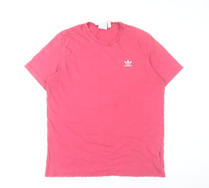 Mens UK Size L adidas Pink  T-Shirt