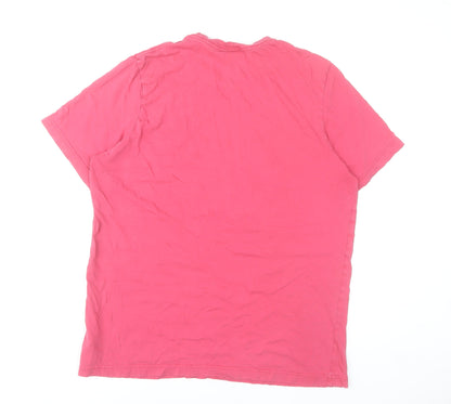 Mens UK Size L adidas Pink  T-Shirt