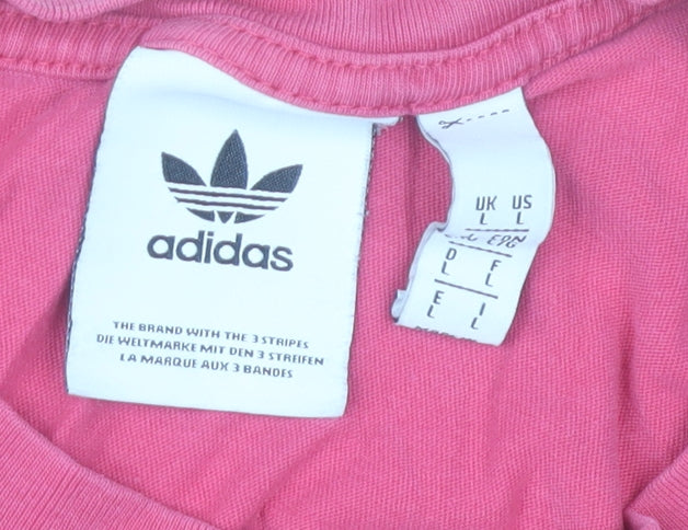 Mens UK Size L adidas Pink  T-Shirt