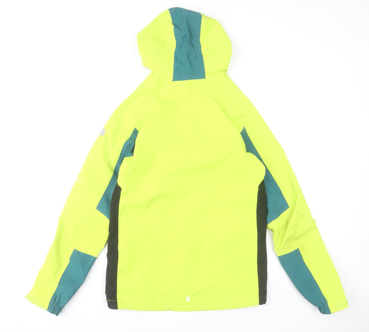 Regatta Boys Green & Yellow Hooded Waterproof Windbreaker Jacket 15-16 Years