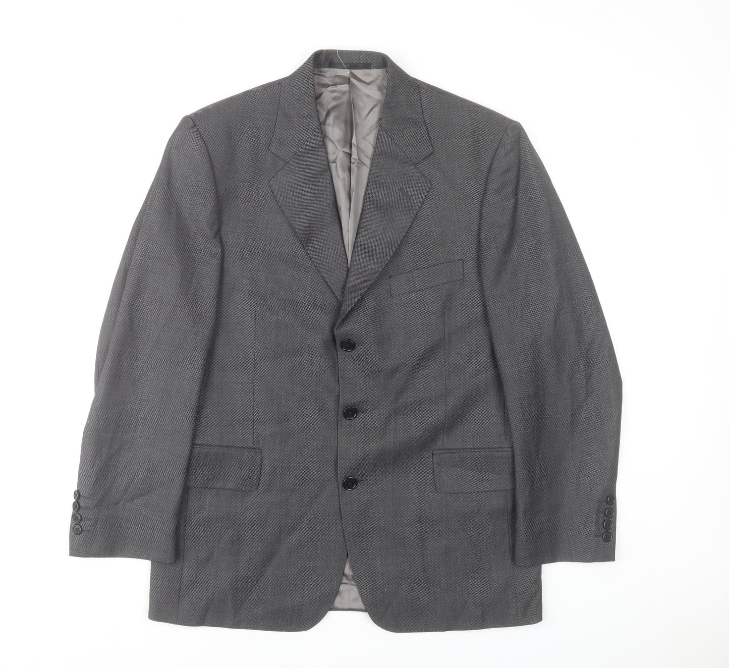 Austin Reed Men’s Grey Wool Blazer Jacket 40 Regular Classic Fit