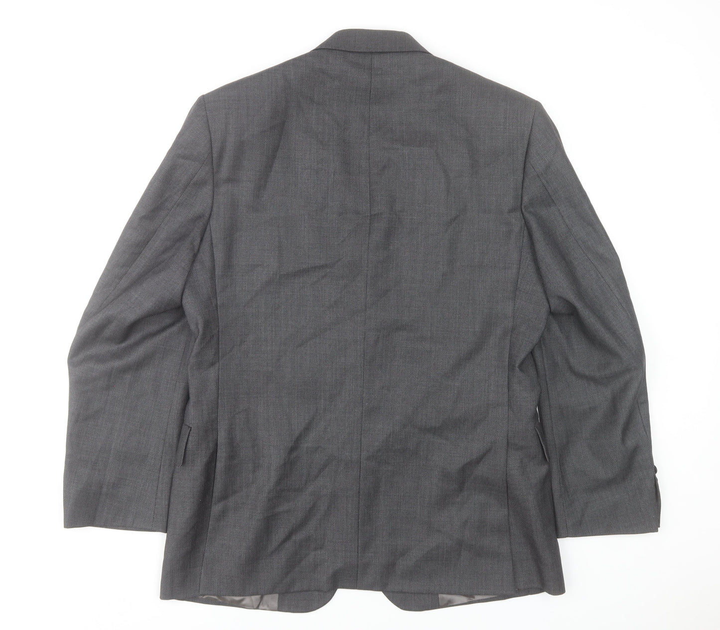 Austin Reed Men’s Grey Wool Blazer Jacket 40 Regular Classic Fit