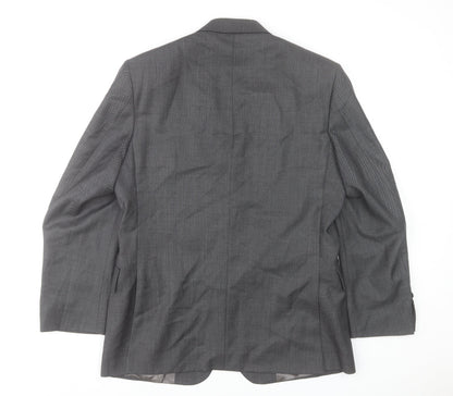 Austin Reed Men’s Grey Wool Blazer Jacket 40 Regular Classic Fit