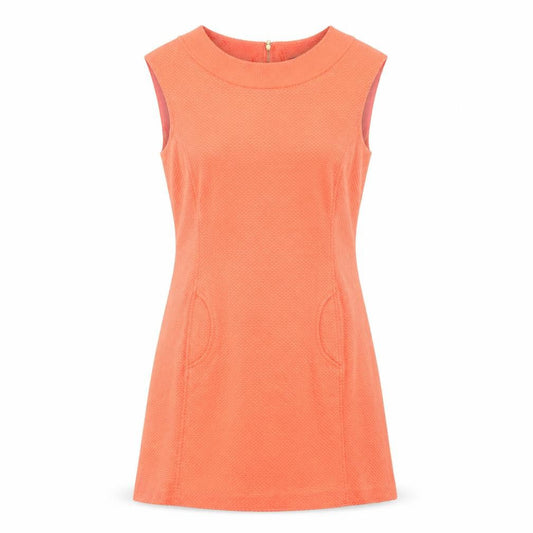 Closet Women’s Orange Shift Dress Size 14 Sleeveless Knee Length