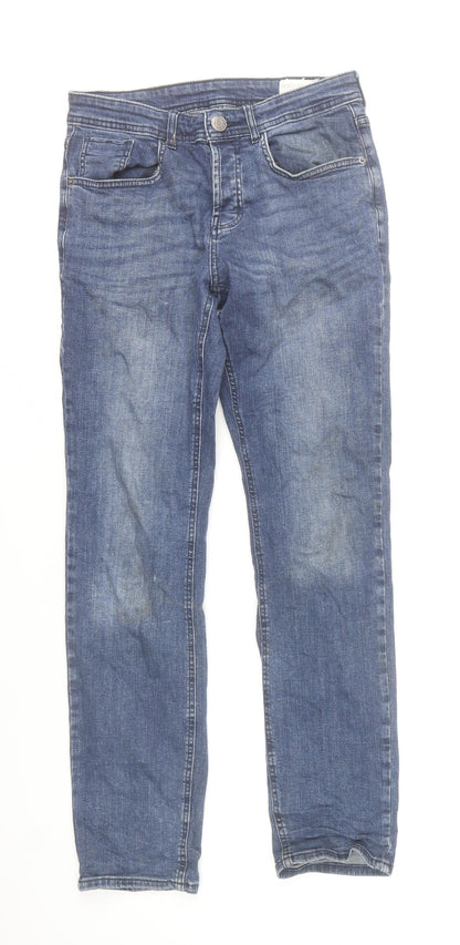 Denim Co. Men's Blue Straight Jeans W30 L32 Cotton Blend