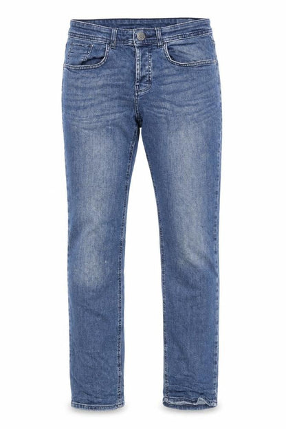 Front view of Denim Co. Men's Blue Straight Jeans W30 L32 Cotton Blend