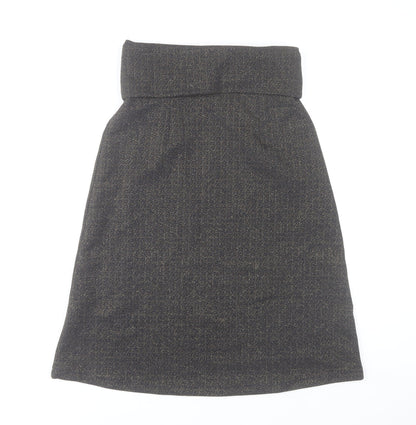 Savida Women’s Grey A-Line Knee Length Skirt XS