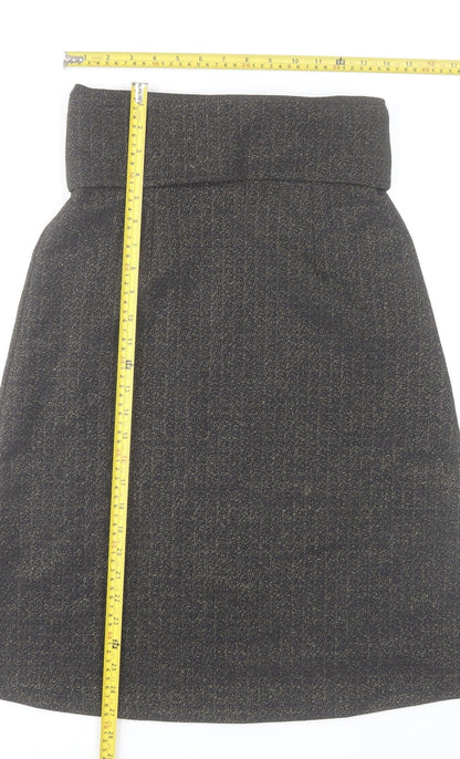 Savida Women’s Grey A-Line Knee Length Skirt XS