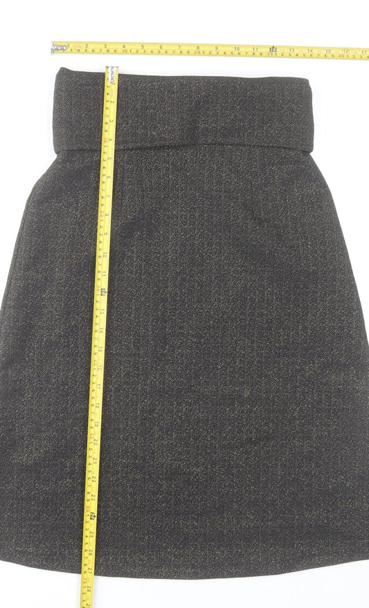 Savida Women’s Grey A-Line Knee Length Skirt XS