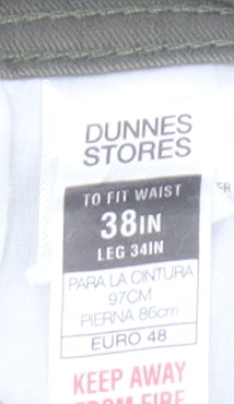 Dunnes Stores Men’s Khaki Straight Jeans 38W 34L Cotton Stretch