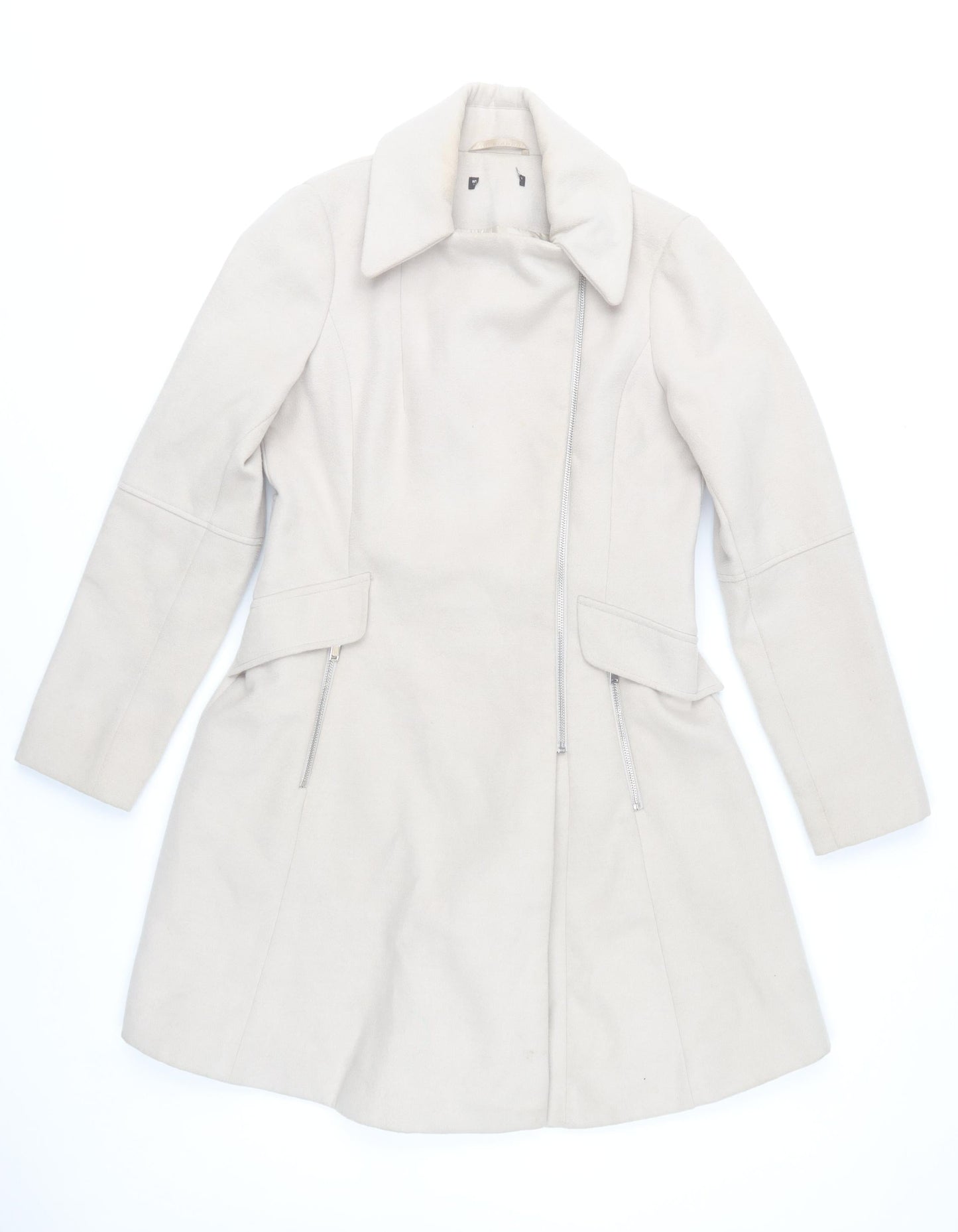 St. Bernard for Dunnes Stores Women's Beige Belted Mid-Length Coat Size 10