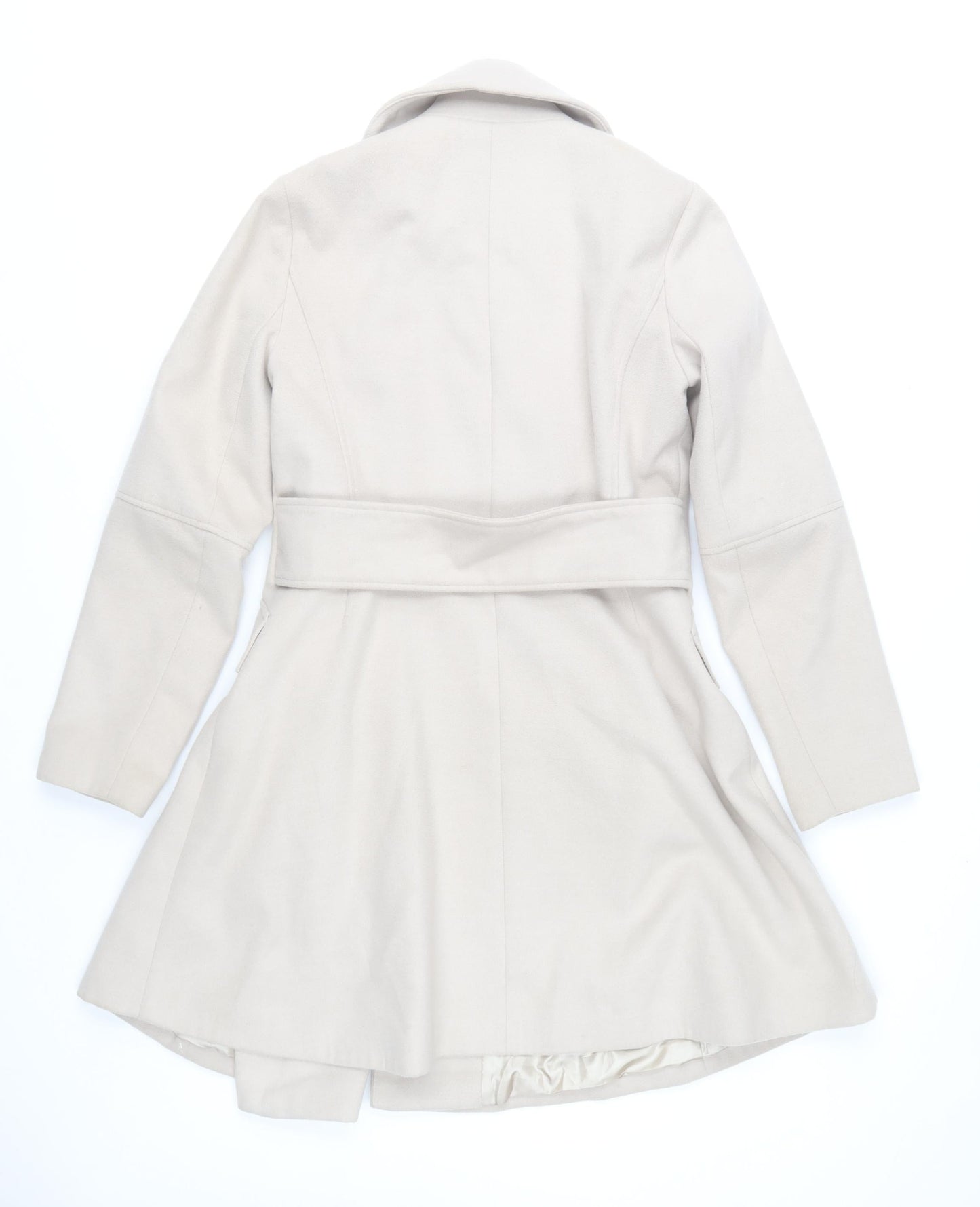 St. Bernard for Dunnes Stores Women's Beige Belted Mid-Length Coat Size 10