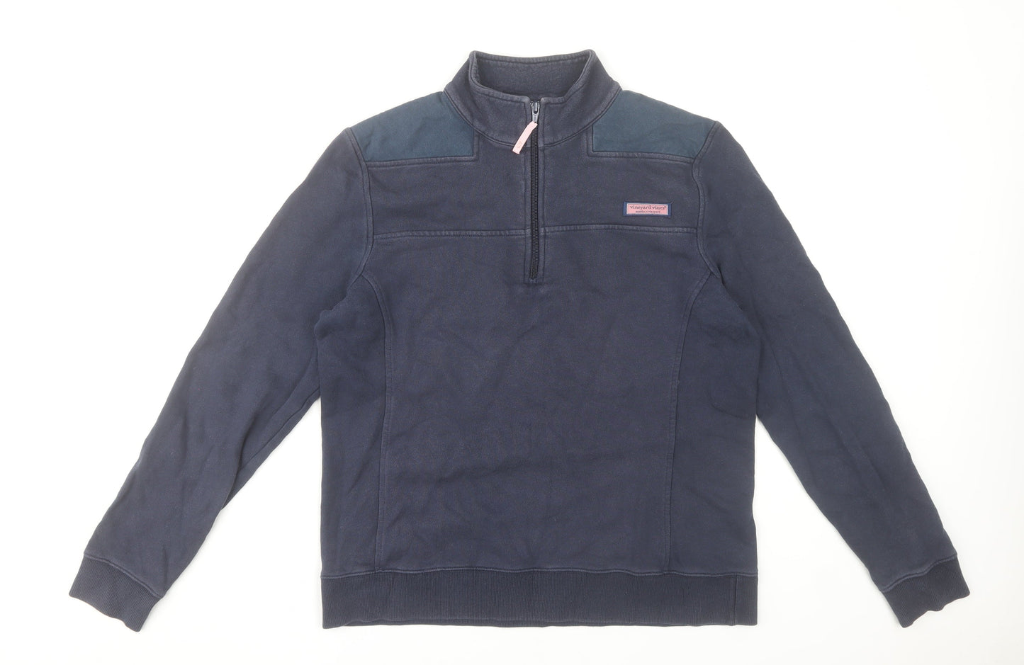 Vineyard Vines Womens Navy 1/4 Zip Pullover Sweatshirt Size M