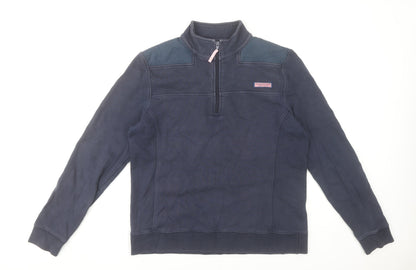 Vineyard Vines Womens Navy 1/4 Zip Pullover Sweatshirt Size M