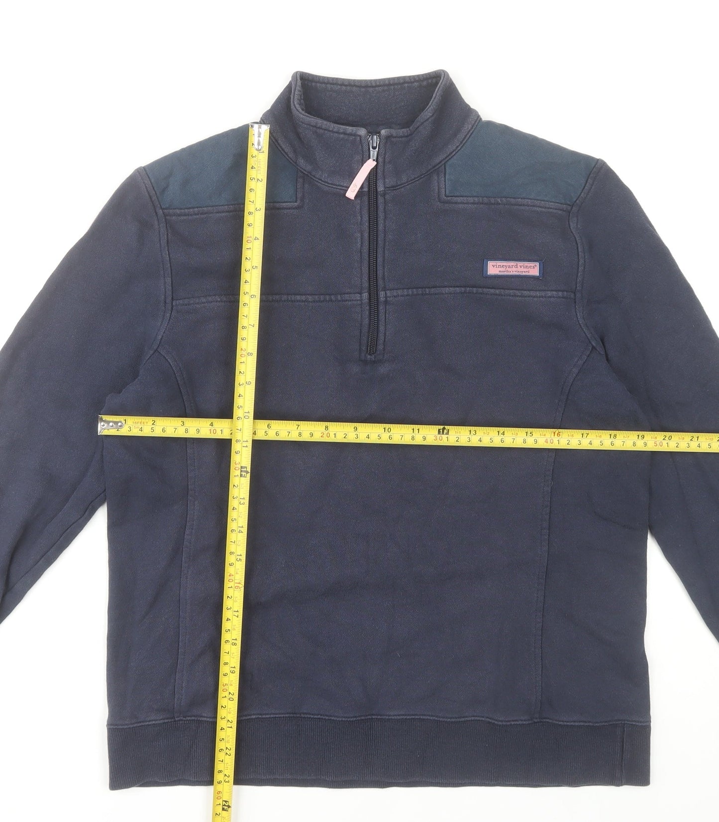 Vineyard Vines Womens Navy 1/4 Zip Pullover Sweatshirt Size M