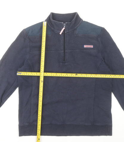 Vineyard Vines Womens Navy 1/4 Zip Pullover Sweatshirt Size M