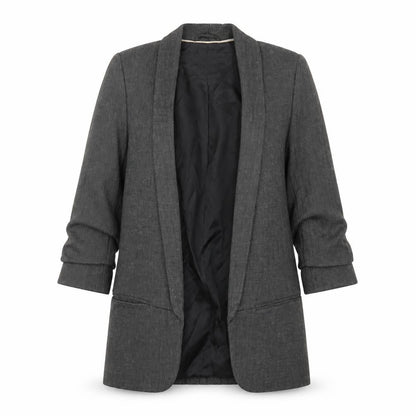 Next Women Grey Herringbone Blazer Jacket Size 6 Tailored Lined