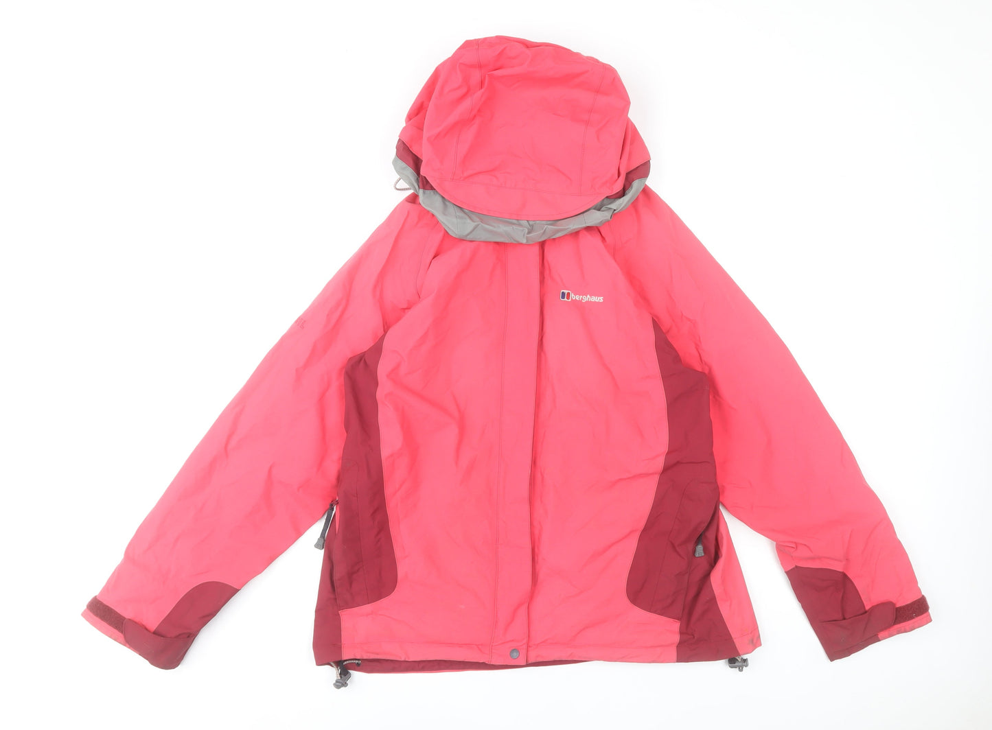 Berghaus Women's Pink Waterproof Hooded Rain Jacket Size 12
