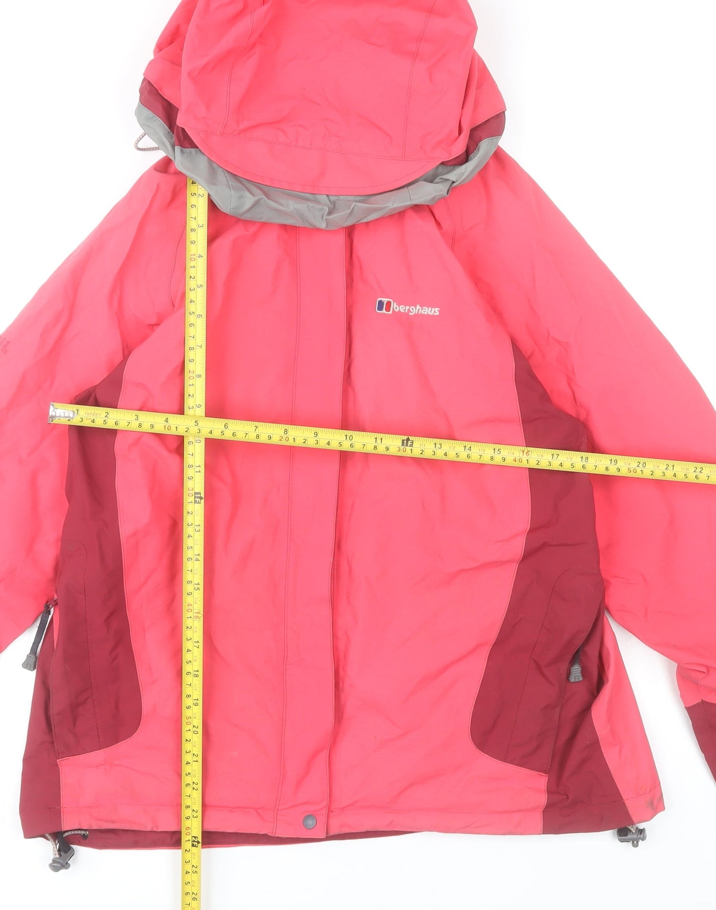 Berghaus Women's Pink Waterproof Hooded Rain Jacket Size 12