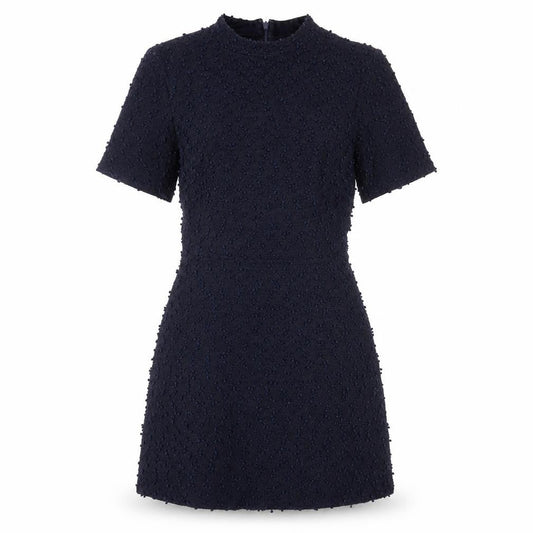 Warehouse Women’s Black Short Shift Dress Size 10 Textured Elegant